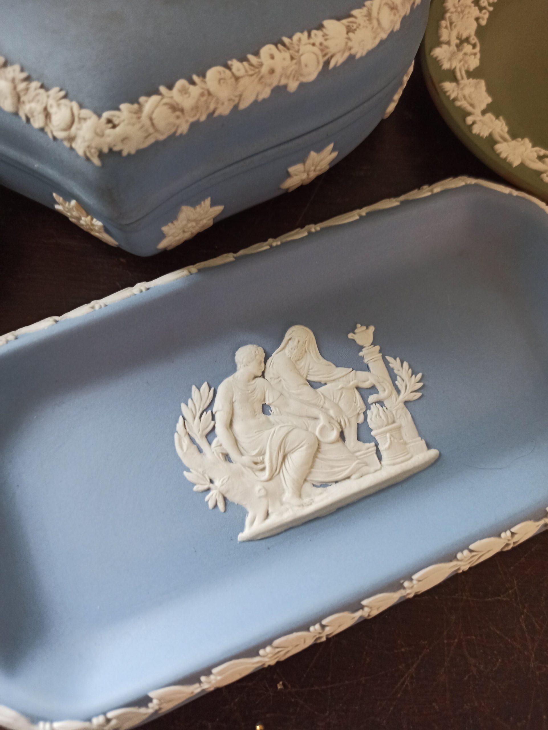 Wedgwood Jasperware Collectibles. Vintage Blue and Green. Very Good condition overall - Image 7