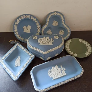 Wedgwood Jasperware Collectibles. Vintage Blue and Green. Very Good condition overall