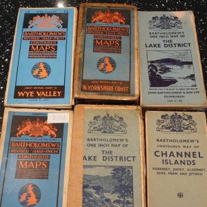 Collection of Bartholomew's half inch and one inch maps of Great Britain.