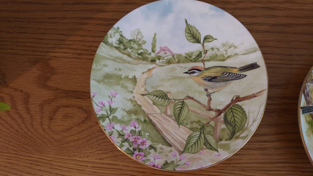 Two Crown China Bird Wall Plates - Image 7