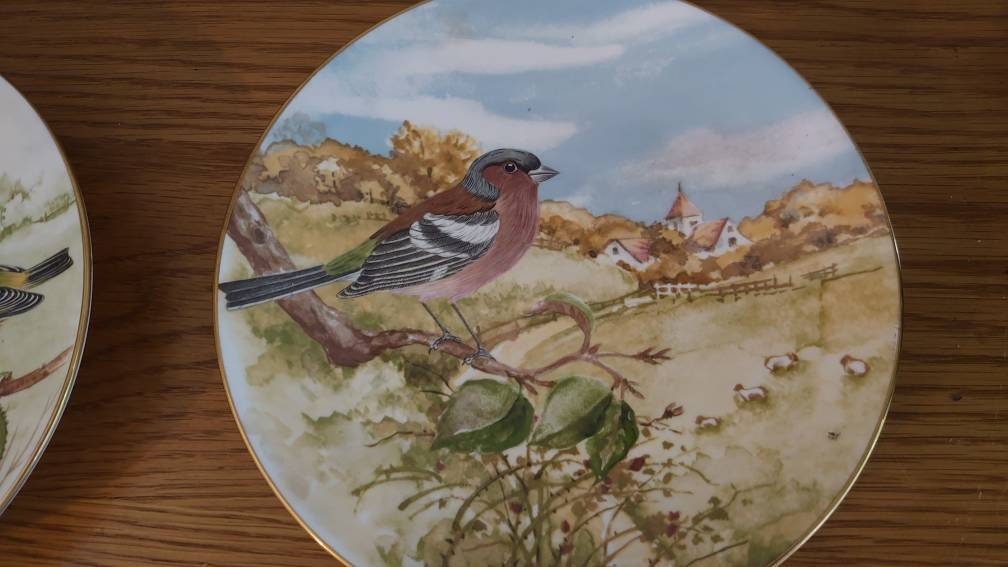 Two Crown China Bird Wall Plates - Image 9