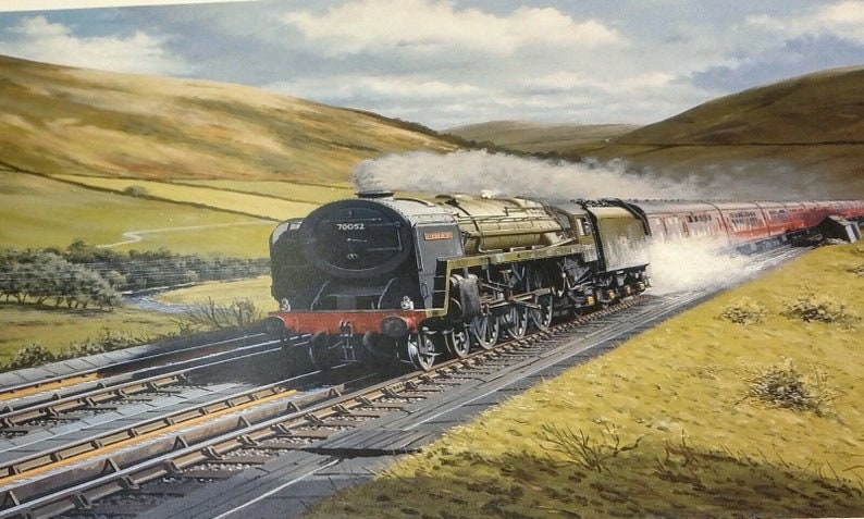Set of Four Steam Train Picture Poster Prints - Unframed - Approx 12" x 10" - Image 2