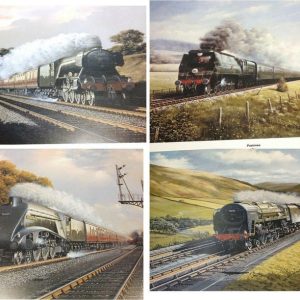 Set of Four Steam Train Picture Poster Prints - Unframed - Approx 12" x 10"