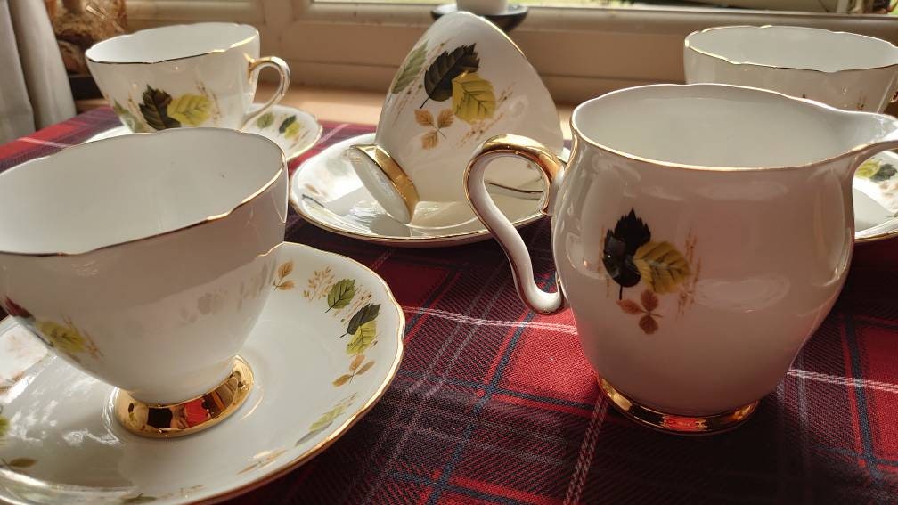 Gladstone "Leaves" 21 Piece Tea Service - Immaculate Condition - Image 6