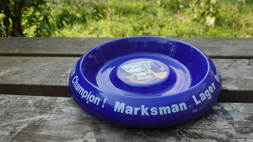 Retro Marksman Lager Champion! 1980s Ashtray