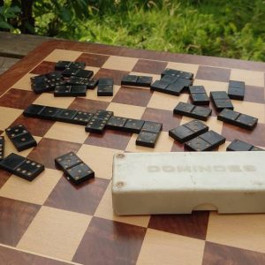 Classic 1960s dominoes set. Complete and in very good to excellent condition