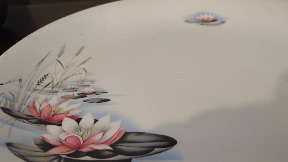 Alfred Meakin Water Lily Oval Serving Platter or Sandwich Plate. Very Good Condition. - Image 2