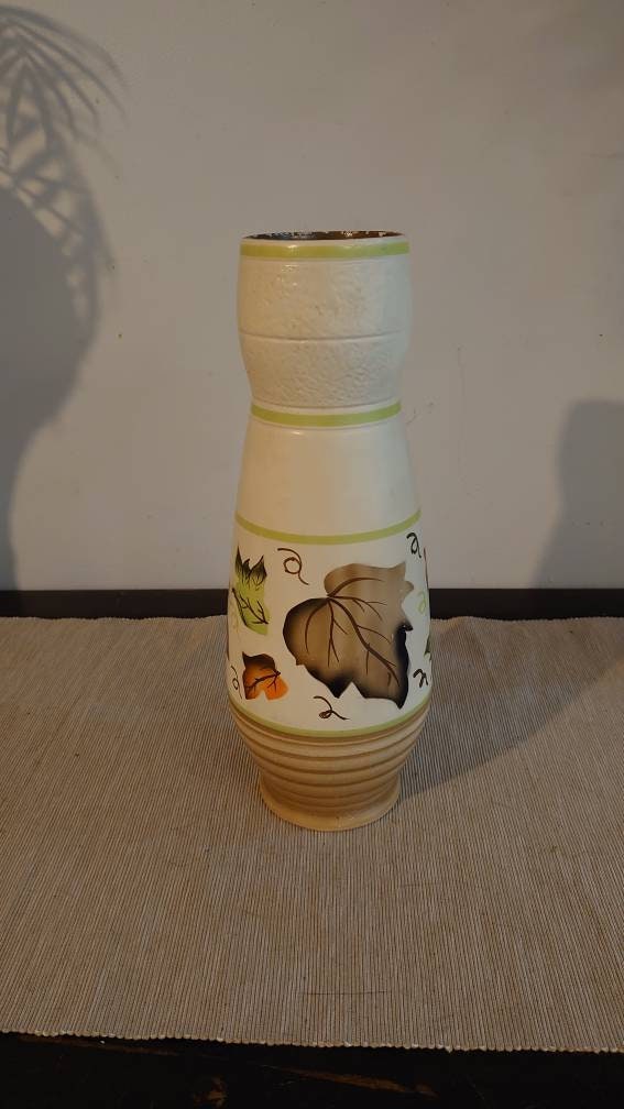 Tall Slender Ellgreave "Ravina" Autumn Leaves Vase - 28cm tall - 1960s - Image 4