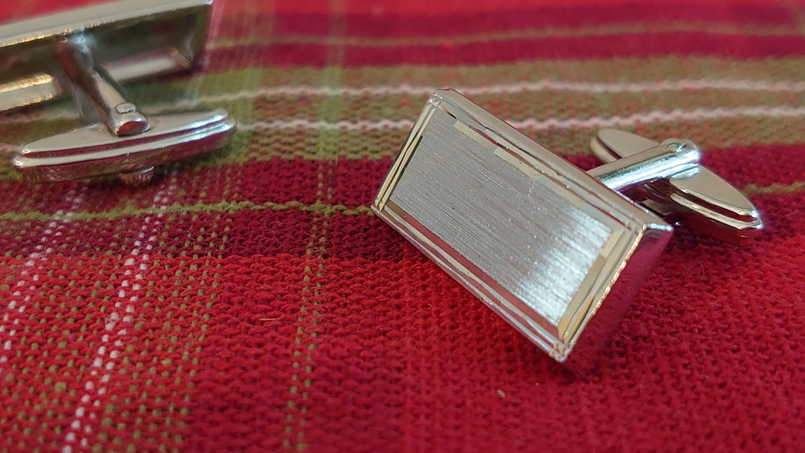 Solid Sterling Silver Cufflinks (925 as pictured) - Wedding Accessories, Father's Day Gift. Sleek Chrome Effect Modern Design - Unboxed - Image 4