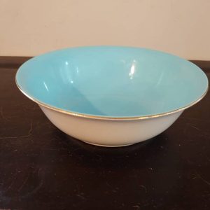 Alfred Meakin Water Lily Baby Blue and Gold Fruit Bowl c24m width
