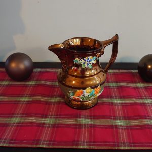 Copper Colour Lustreware Decorative Ceramic Jug - 16.5cm tall