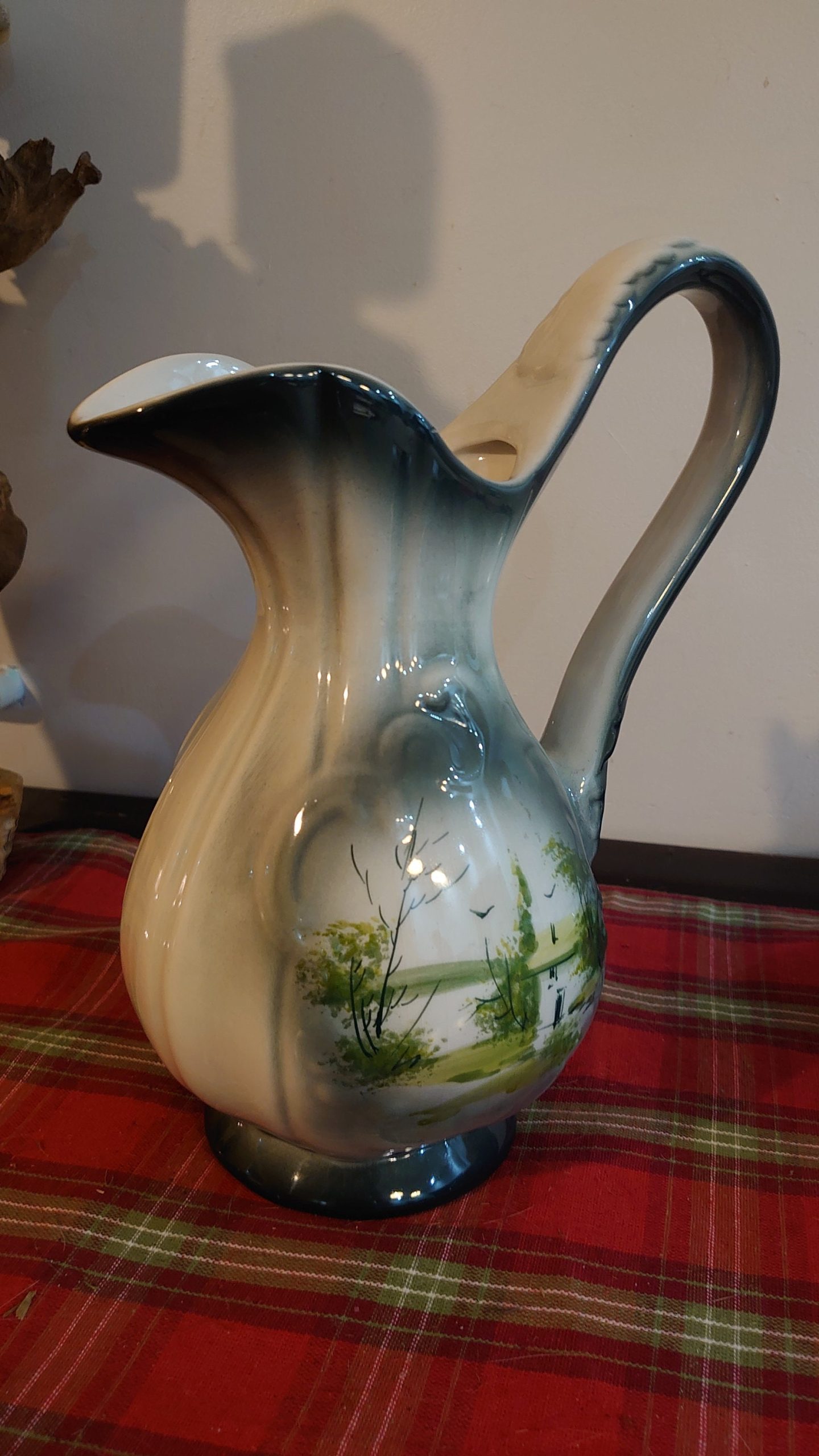Early 20th Century Portuguese Water Jug and Bowl - Holu pottery - Majolica - Image 6