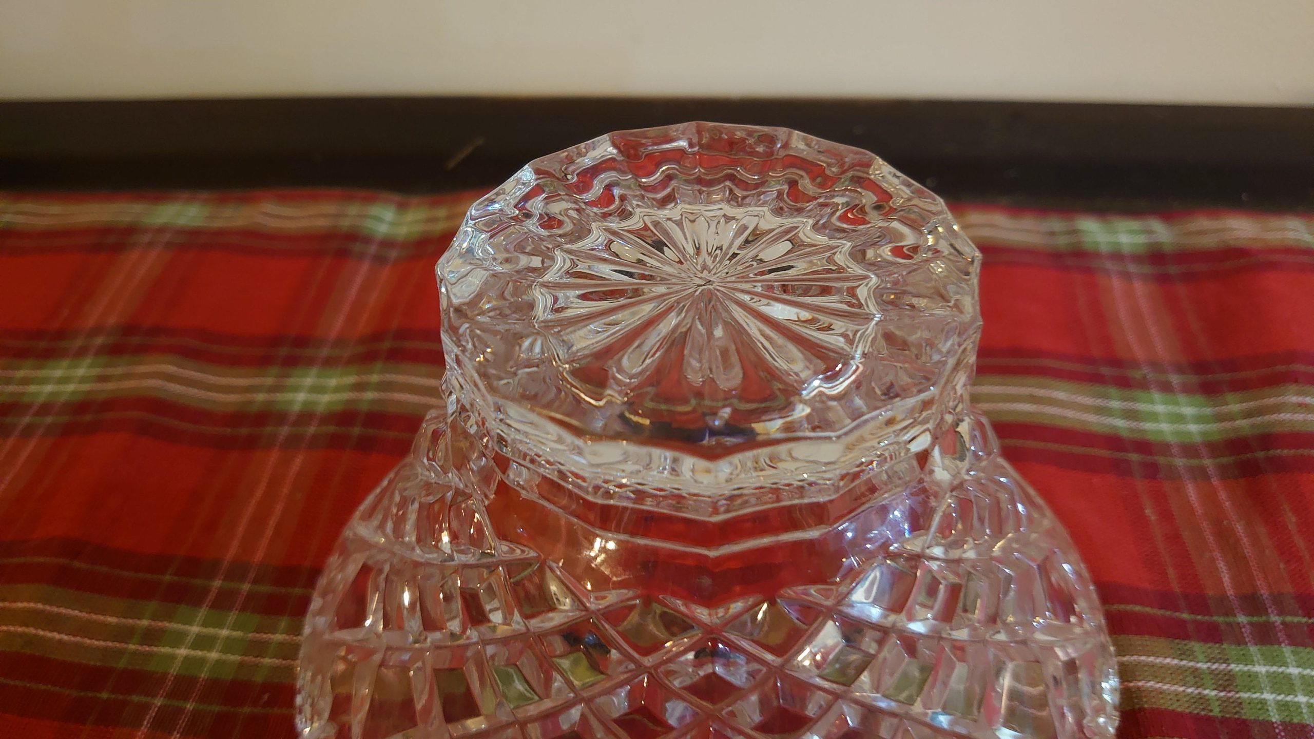 Glass Diamond Cut Bloom Bowl - Excellent condition - Image 7
