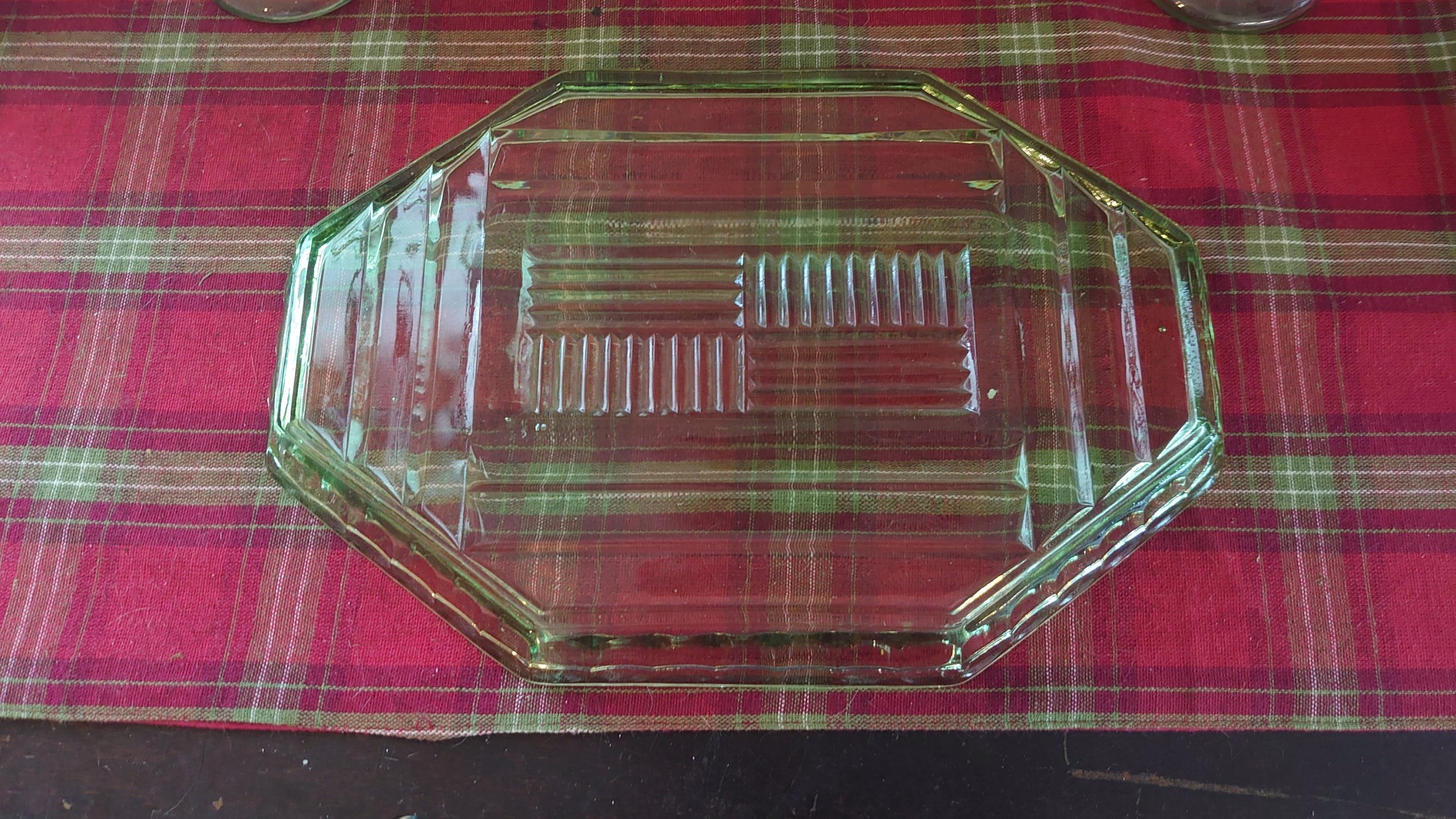 Candlestick and Bowl Group - Vanity Set - Pale Green Glass - Very Good to excellent condition - Some Victorian Glass - Image 7