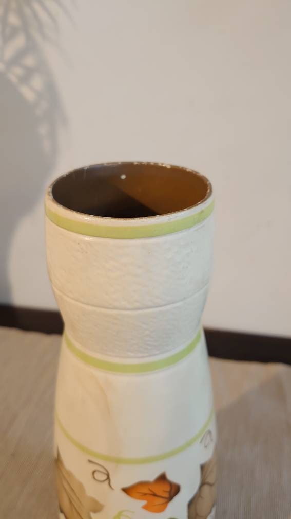 Tall Slender Ellgreave "Ravina" Autumn Leaves Vase - 28cm tall - 1960s - Image 2