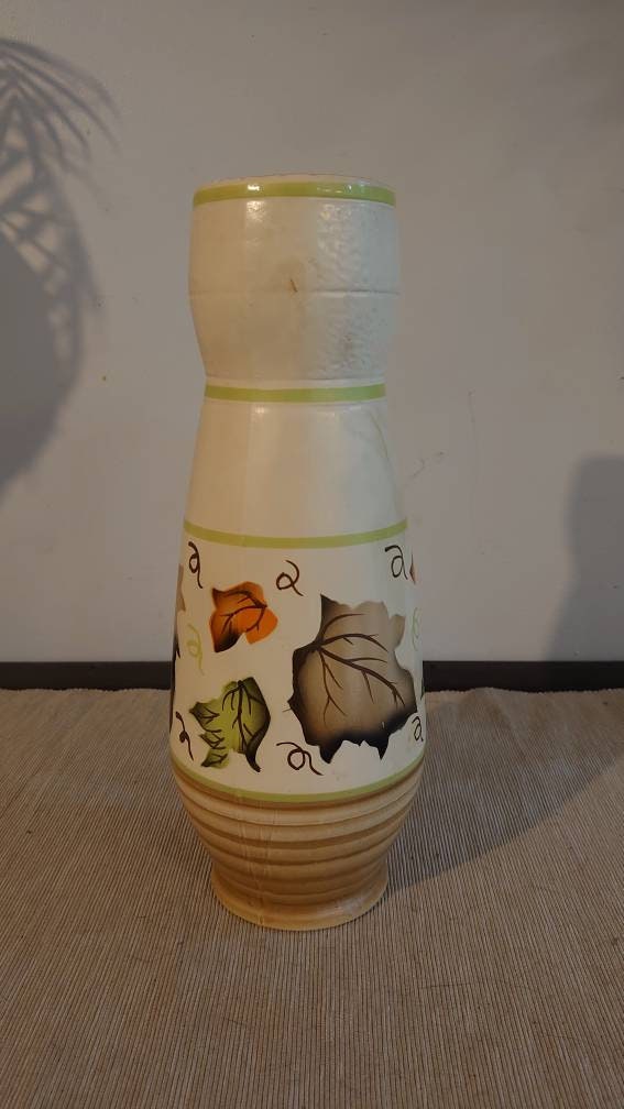 Tall Slender Ellgreave "Ravina" Autumn Leaves Vase - 28cm tall - 1960s - Image 5