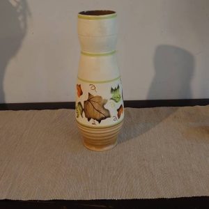 Tall Slender Ellgreave "Ravina" Autumn Leaves Vase - 28cm tall - 1960s