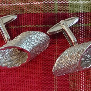 Solid Sterling Silver Cufflinks (925 as pictured) - Wedding Accessories, Father's Day Gifts.  Tube Shaped Modern Design - Unboxed