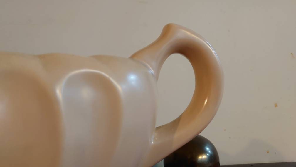Dee Cee Stoneware Mantel Vase - likely 1960s to 1970s -Light Pink - 41cm wide - Image 3