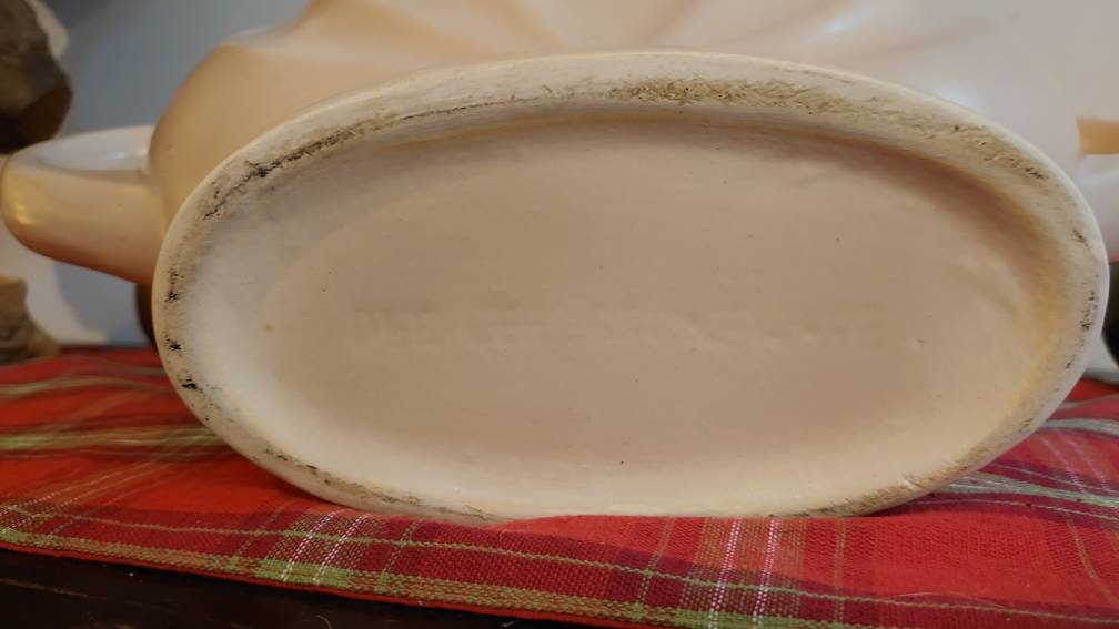 Dee Cee Stoneware Mantel Vase - likely 1960s to 1970s -Light Pink - 41cm wide - Image 4