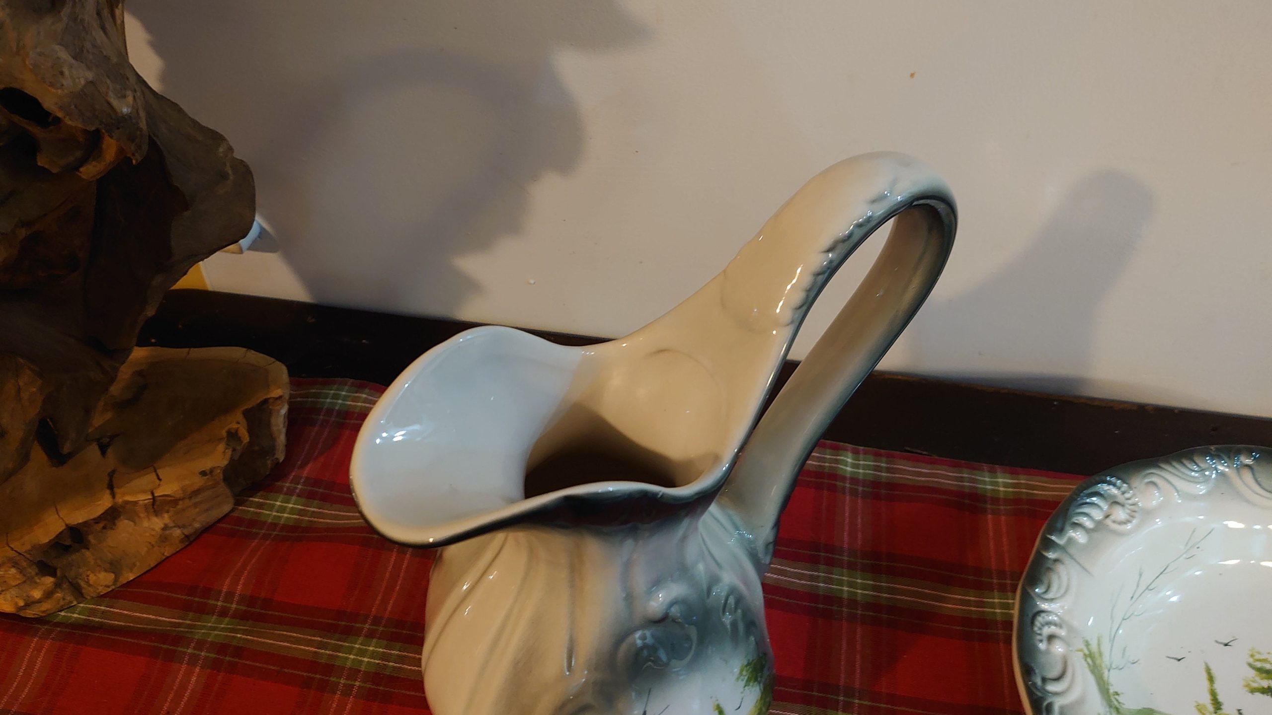 Early 20th Century Portuguese Water Jug and Bowl - Holu pottery - Majolica - Image 7