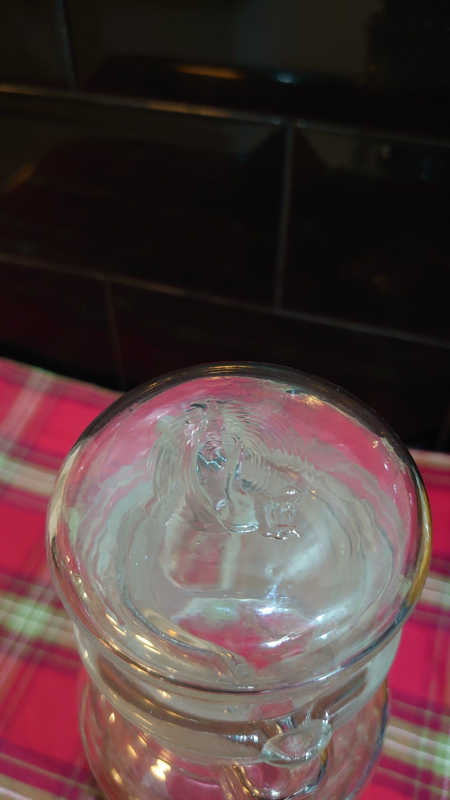 Cut Glass Diamond Pattern Decanter - Large Stopper - Rotating Pourer - Very Good to Excellent Condition c 500ml - Image 6