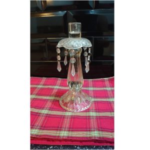 Dinner Candle Candlestick with Pendant beads