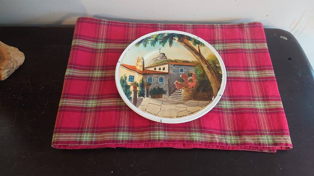 Portuguese Wall Plate - Convento dos Capuchos - Sintra - Portugal. Famous Historical Portuguese Convent. Hand painted - Image 5