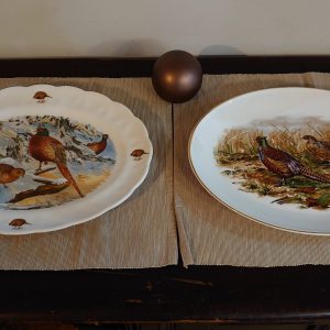 Two Pheasant Platters - 35cm and 34cm by 26.5cm - Very Good condition