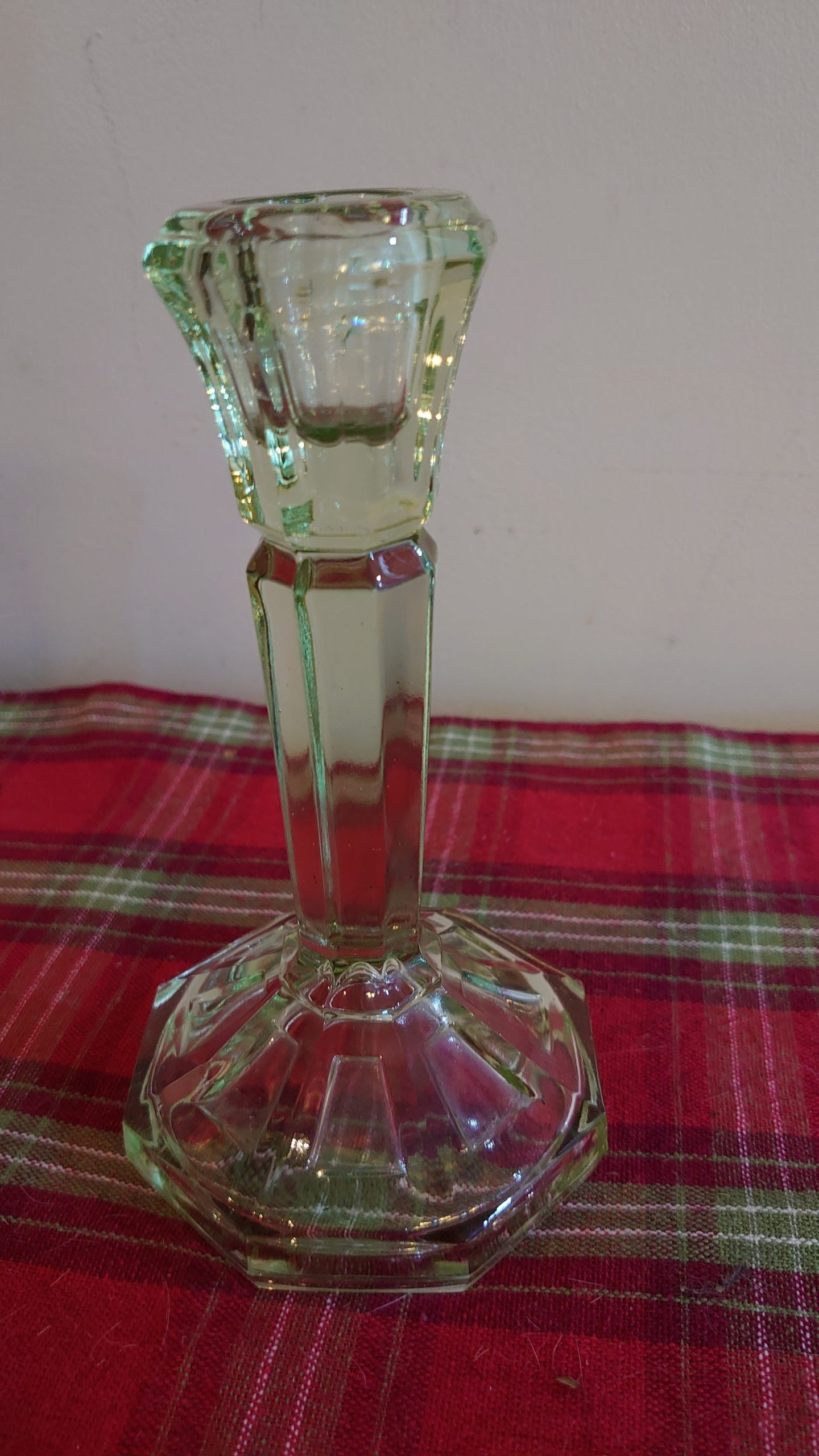 Candlestick and Bowl Group - Vanity Set - Pale Green Glass - Very Good to excellent condition - Some Victorian Glass - Image 9