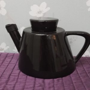 Iconic Early 1990s Ikea Varme Teapot - Heavy stoneware - Excellent Condition - Jet Black