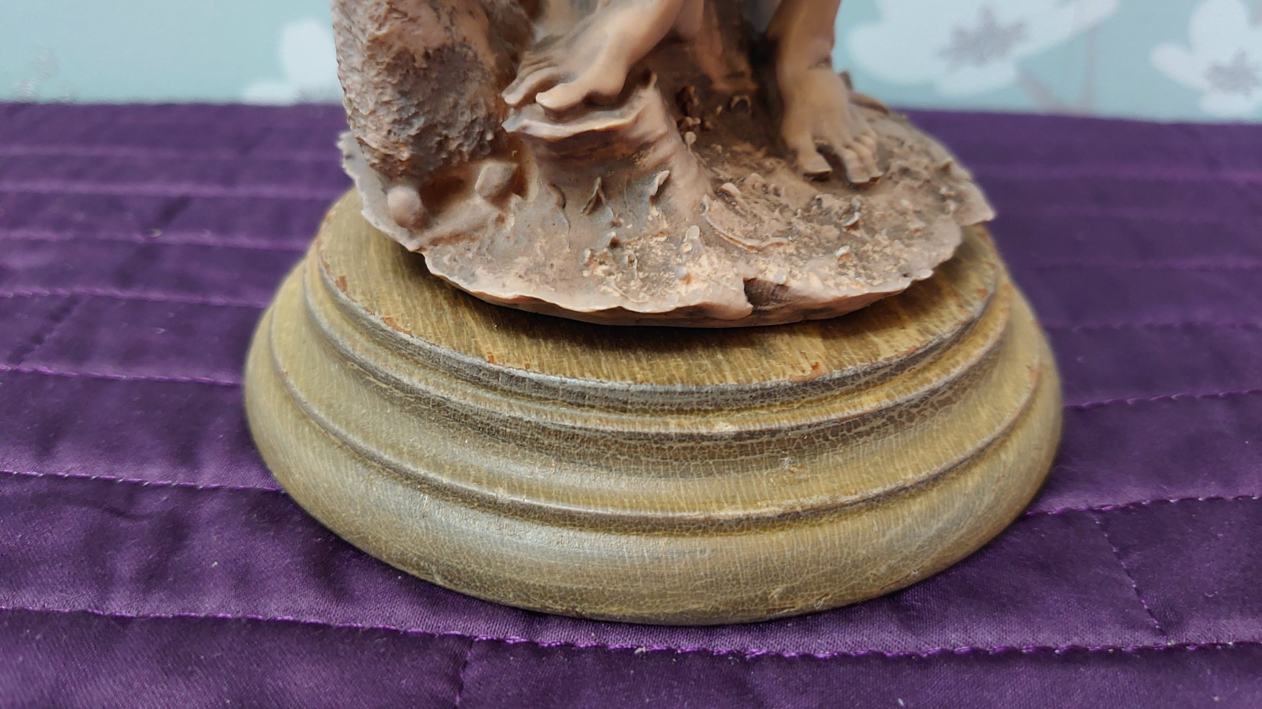 Shepherd with Sheep Statue - Good to Very Good Condition - 31cm tall - 11.5cm diameter - Image 9