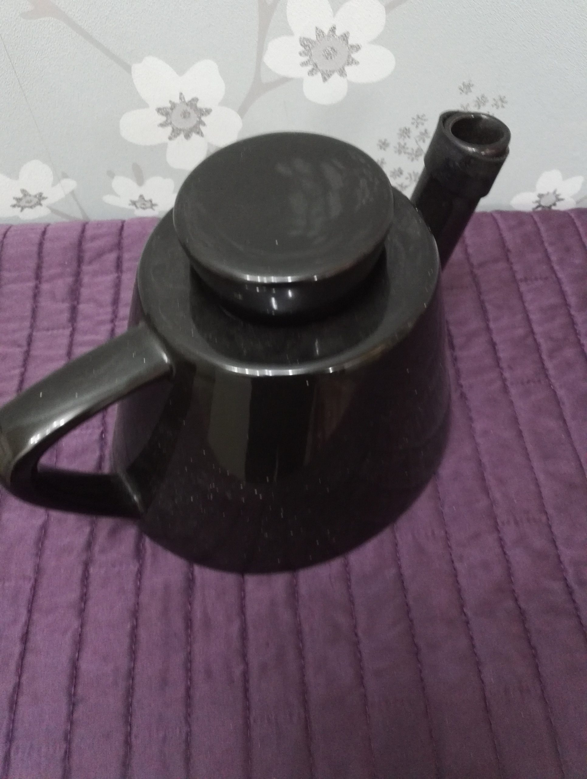 Iconic Early 1990s Ikea Varme Teapot - Heavy stoneware - Excellent Condition - Jet Black - Image 3