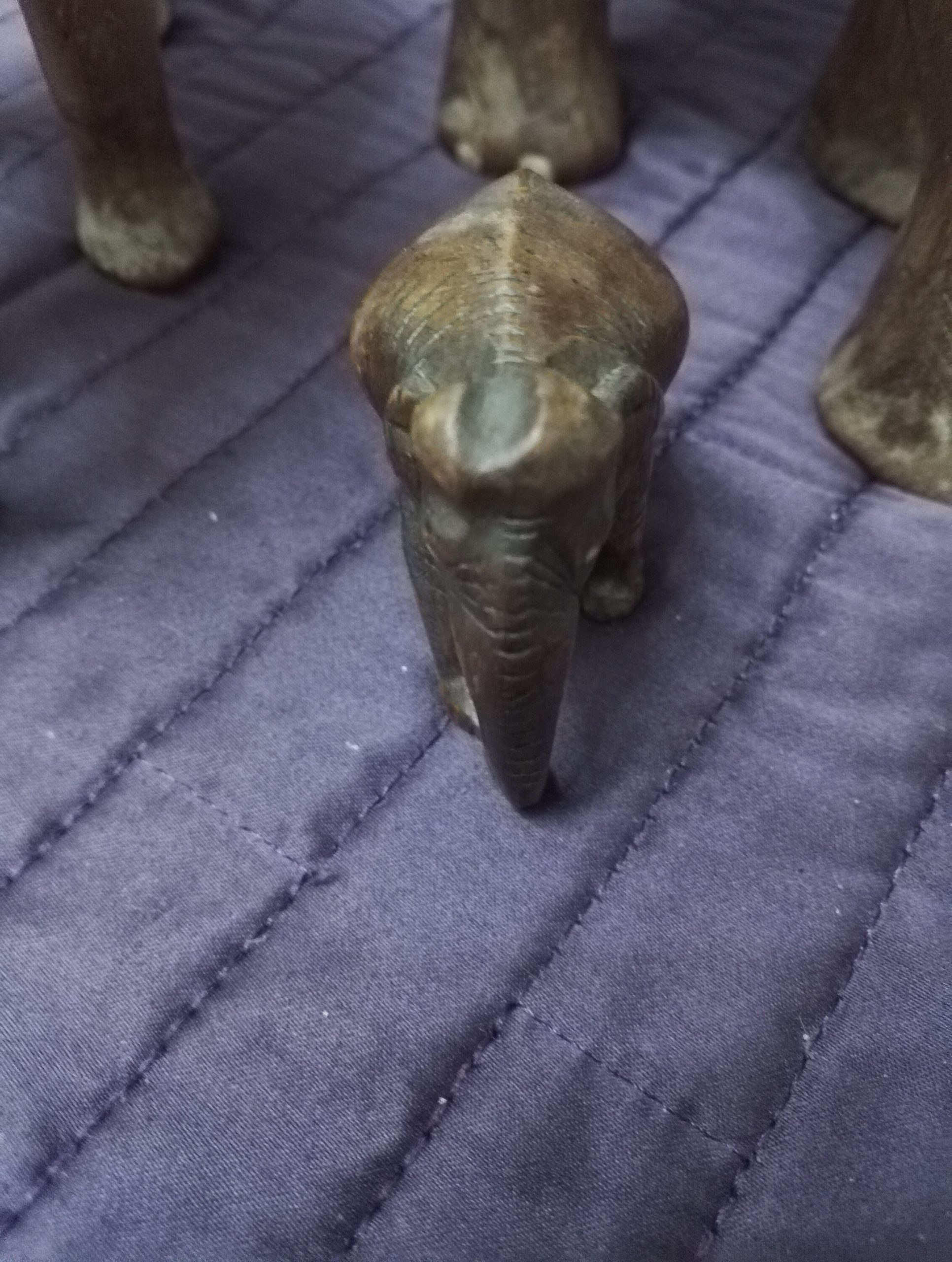 3 Carved Wooden Elephants - Acceptable to Good Condition - Great Gift Idea! - Image 5