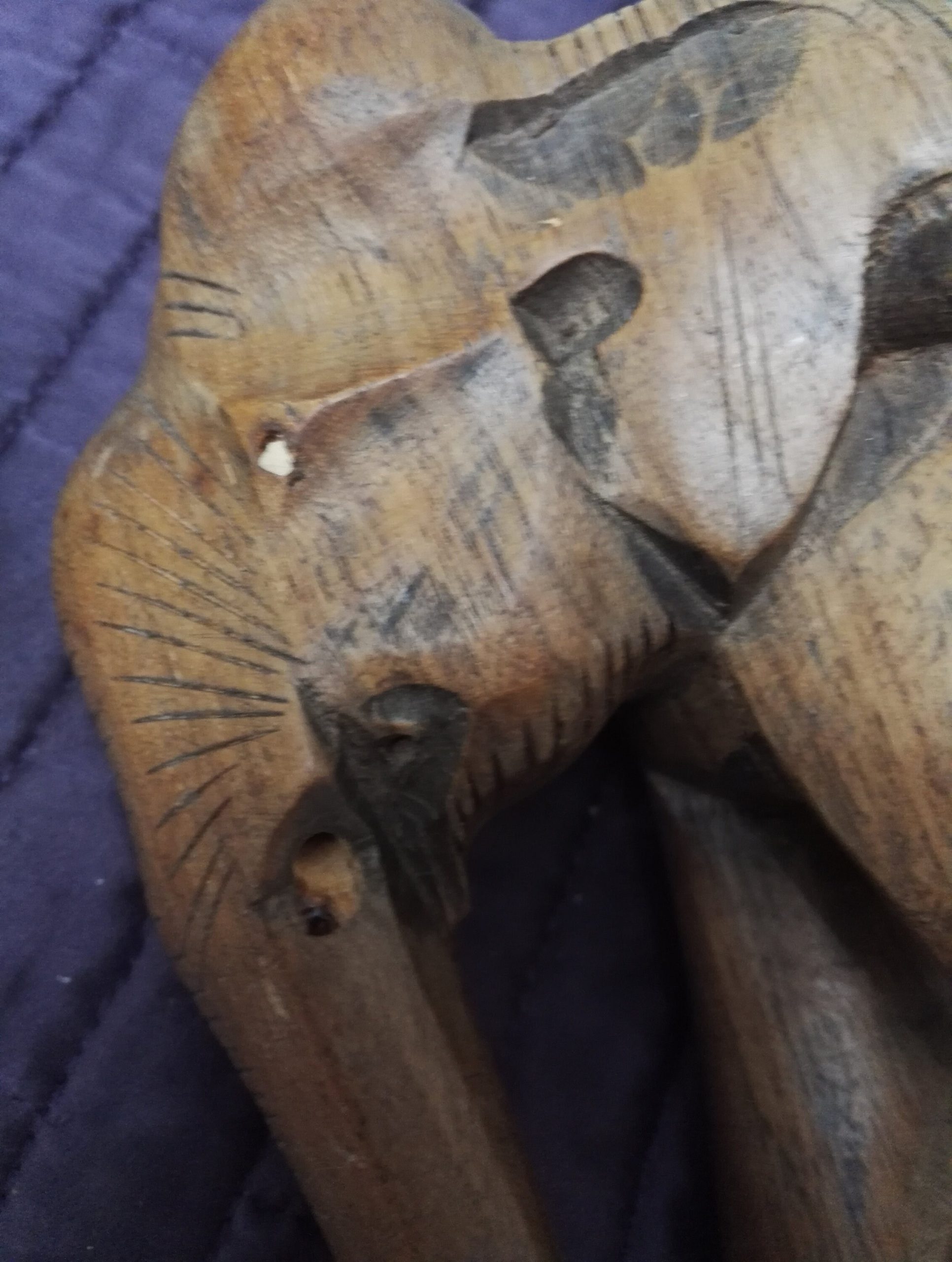 3 Carved Wooden Elephants - Acceptable to Good Condition - Great Gift Idea! - Image 9