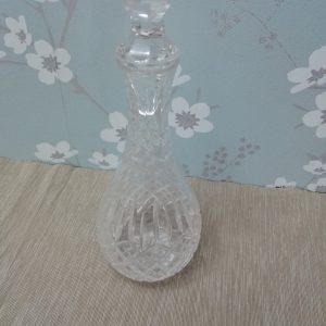 Tall Glass Decanter - Good to Very Good condition - 33cm tall including stopper
