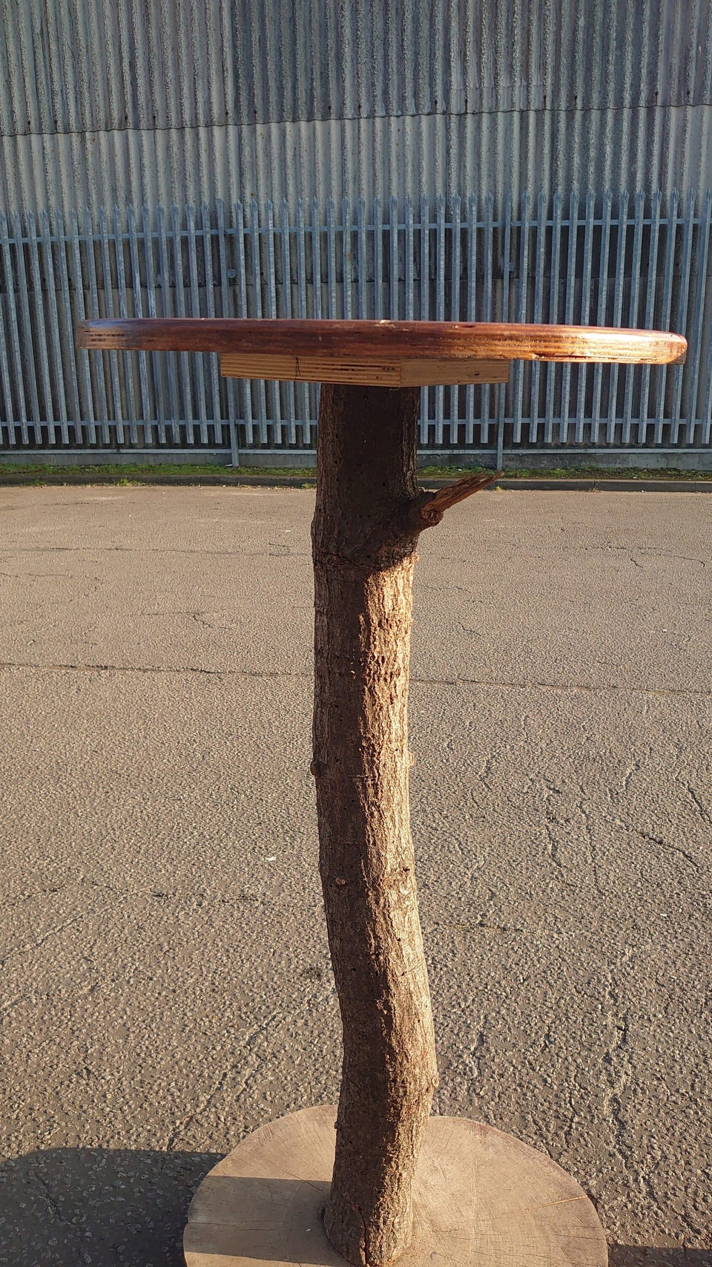 Two Handmade Wooden Bar Tables - 1.2m tall - Good to Very Good condition - Unique Find! - Image 7