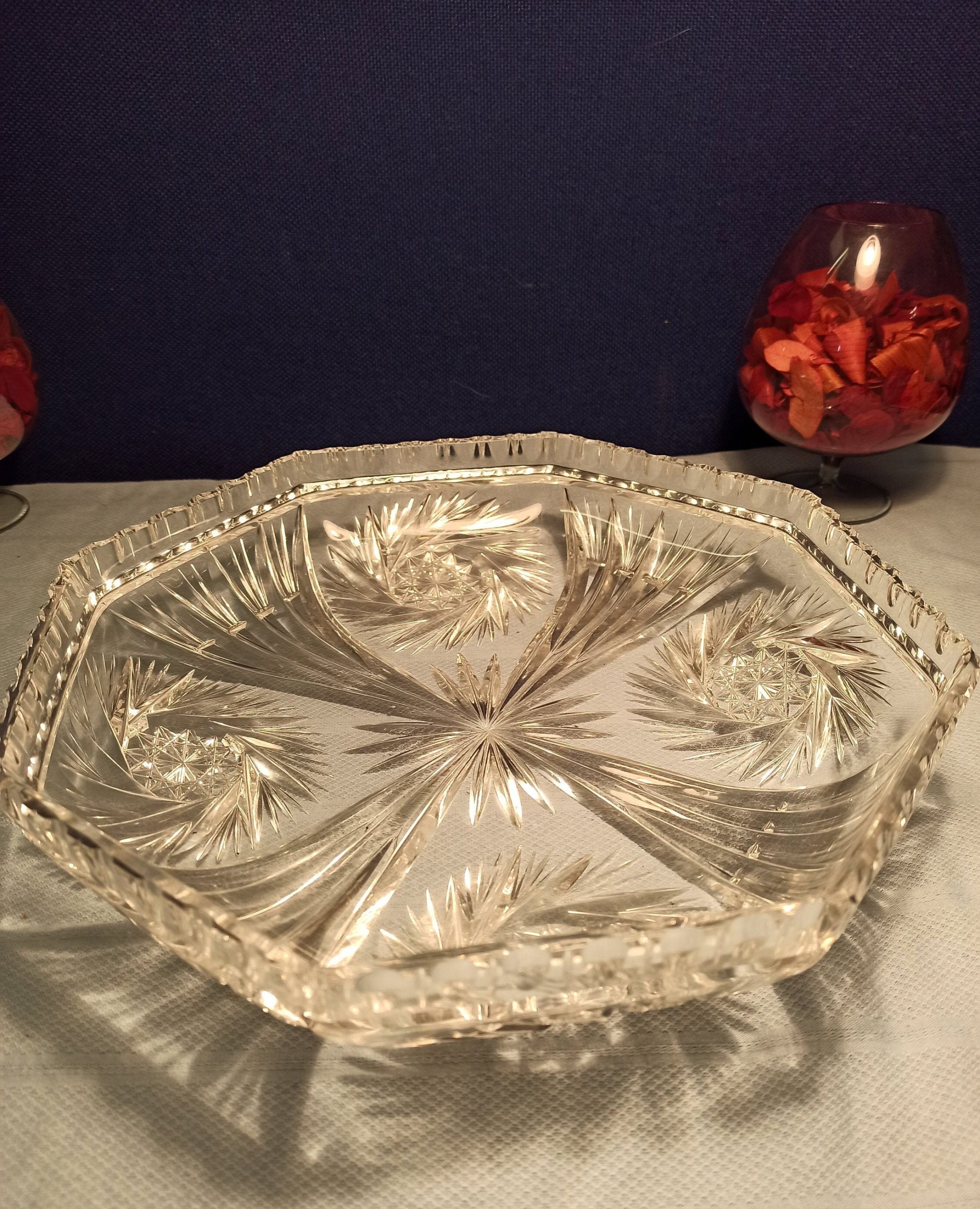 Large Glass Fruit Bowl - Heavy- Excellent Condition - Image 7