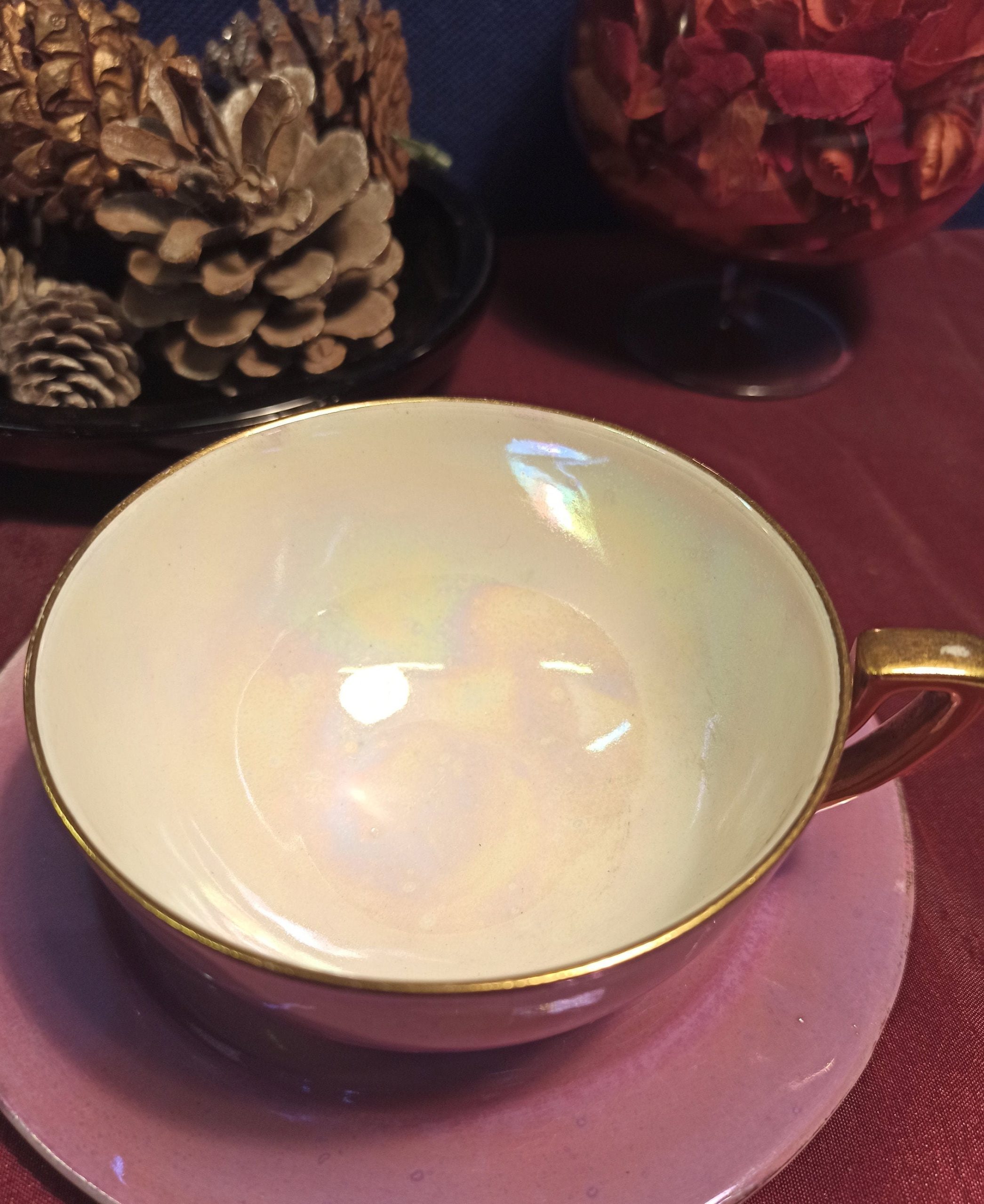 Carlton Ware Lustre Cup and Plate - Image 2
