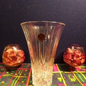 Royal Crystal Rock Italian Vase - 24% Lead Crystal- Boxed - Excellent Condition