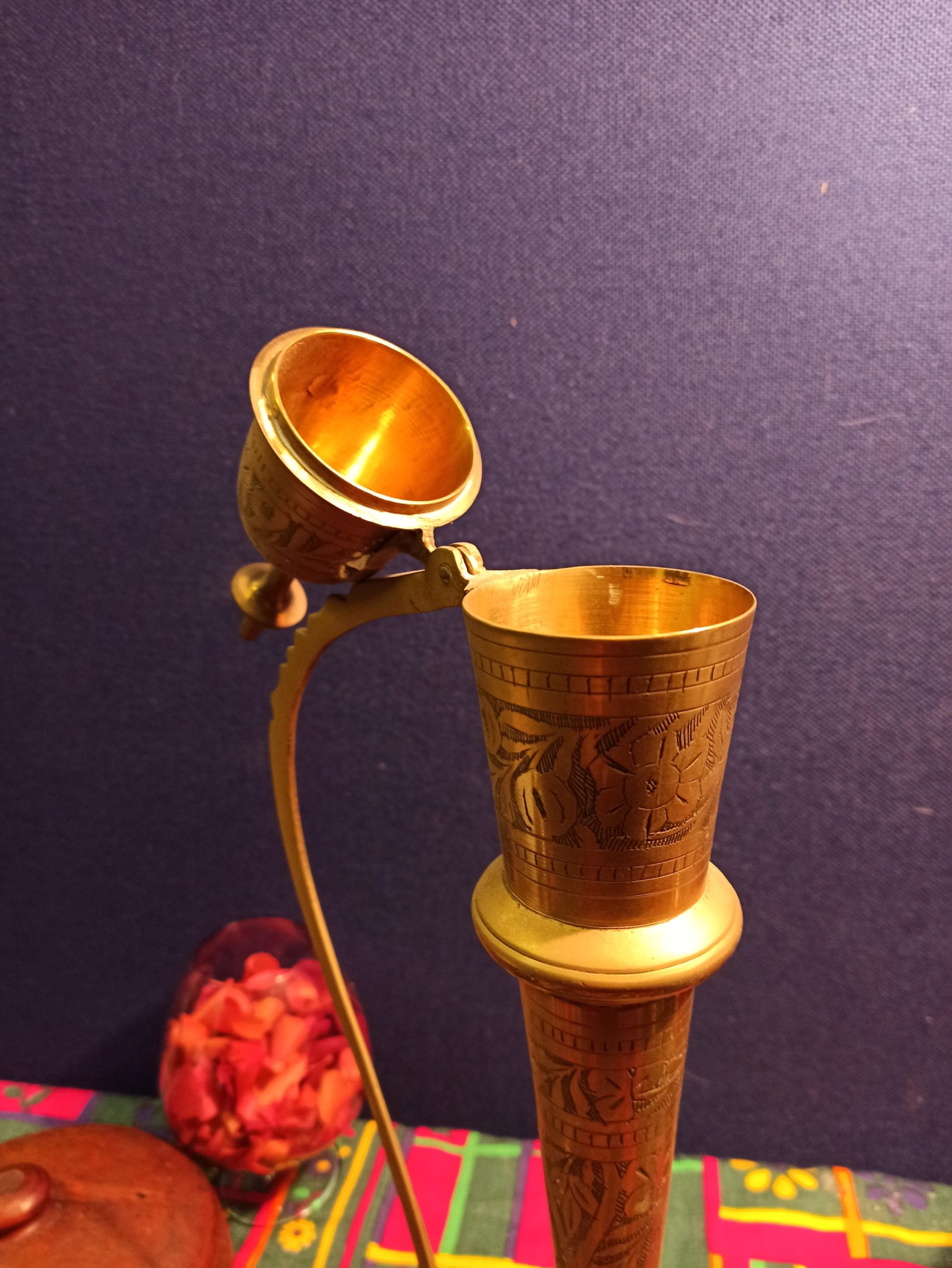 Antique Arabian Brass Jug - Moroccan - Hinged Lid - Good Condition - Image 9