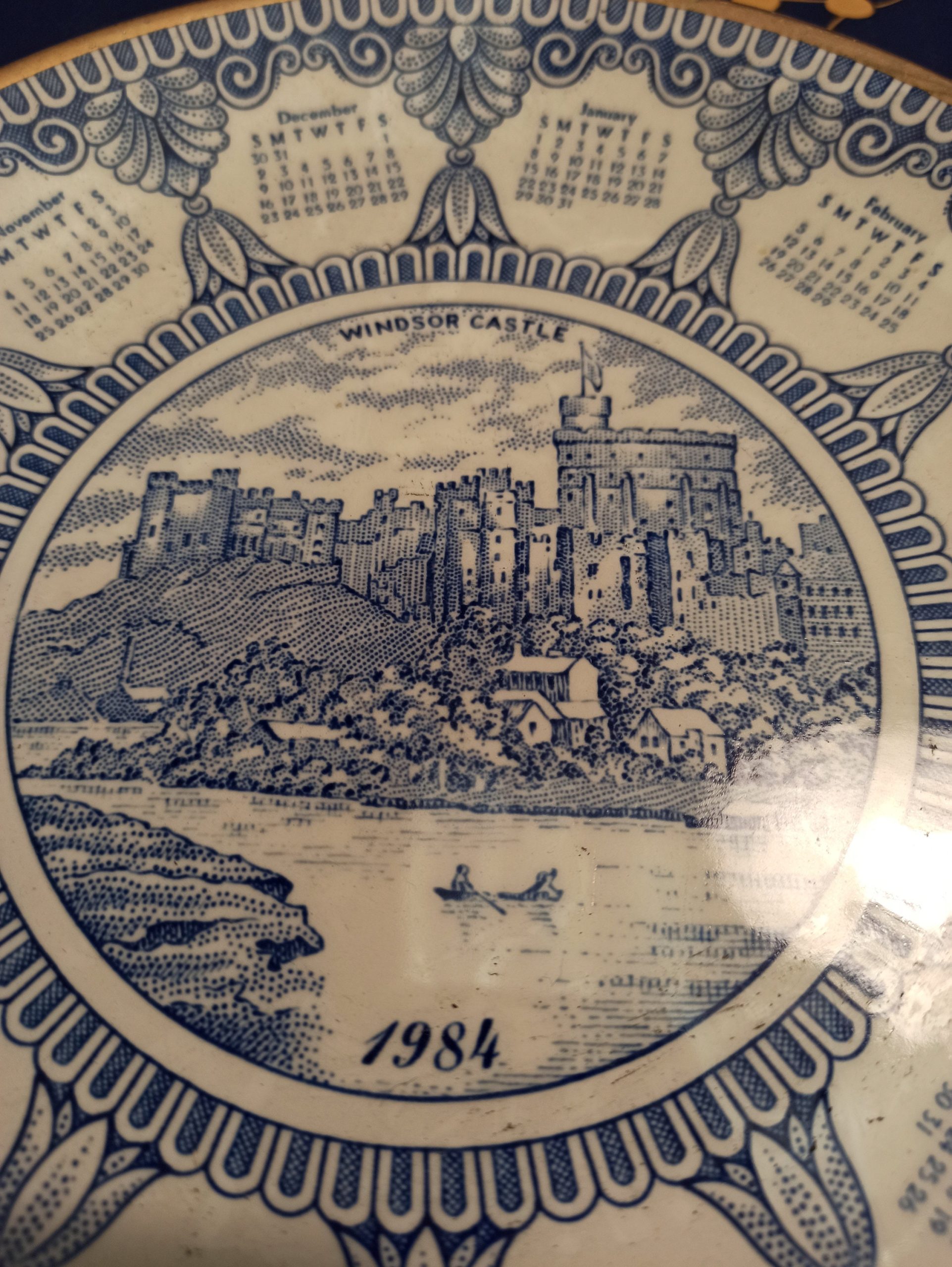 Ringtons Set of 4 Calendar Decorative Calendar Plates. 1984, 1985, 1986 and 1987. Very Good Condition. - Image 10