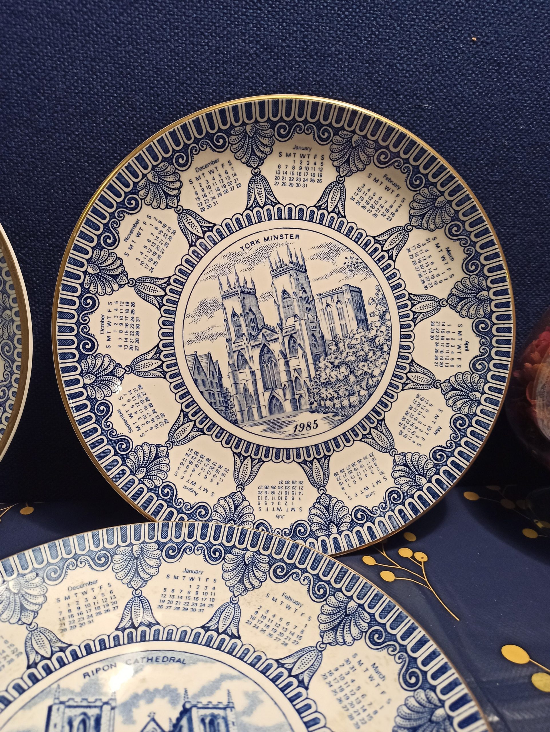 Ringtons Set of 4 Calendar Decorative Calendar Plates. 1984, 1985, 1986 and 1987. Very Good Condition. - Image 3