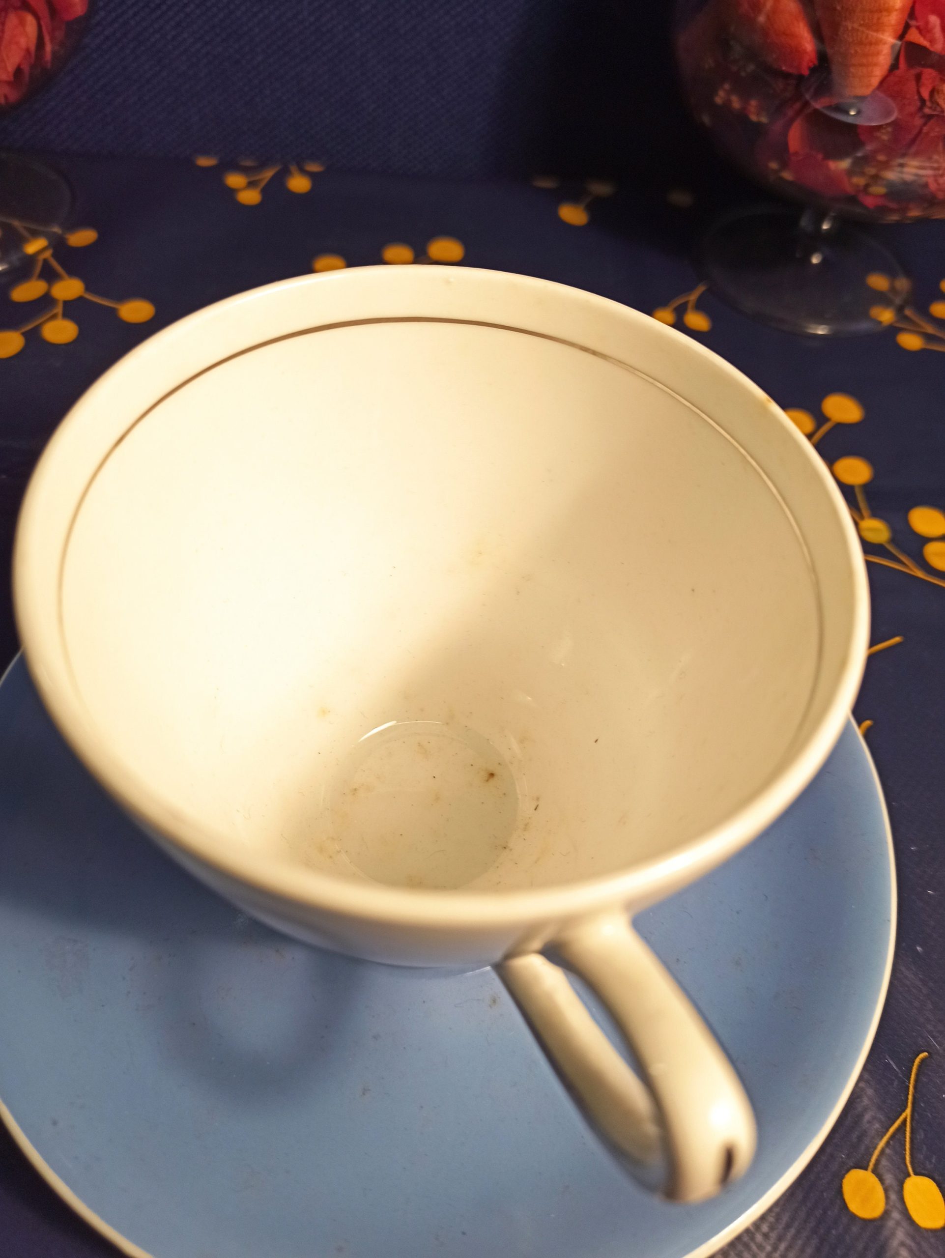 Windsor Bone china Duo Cup and Saucer, "Windswept". 1950 - Image 8