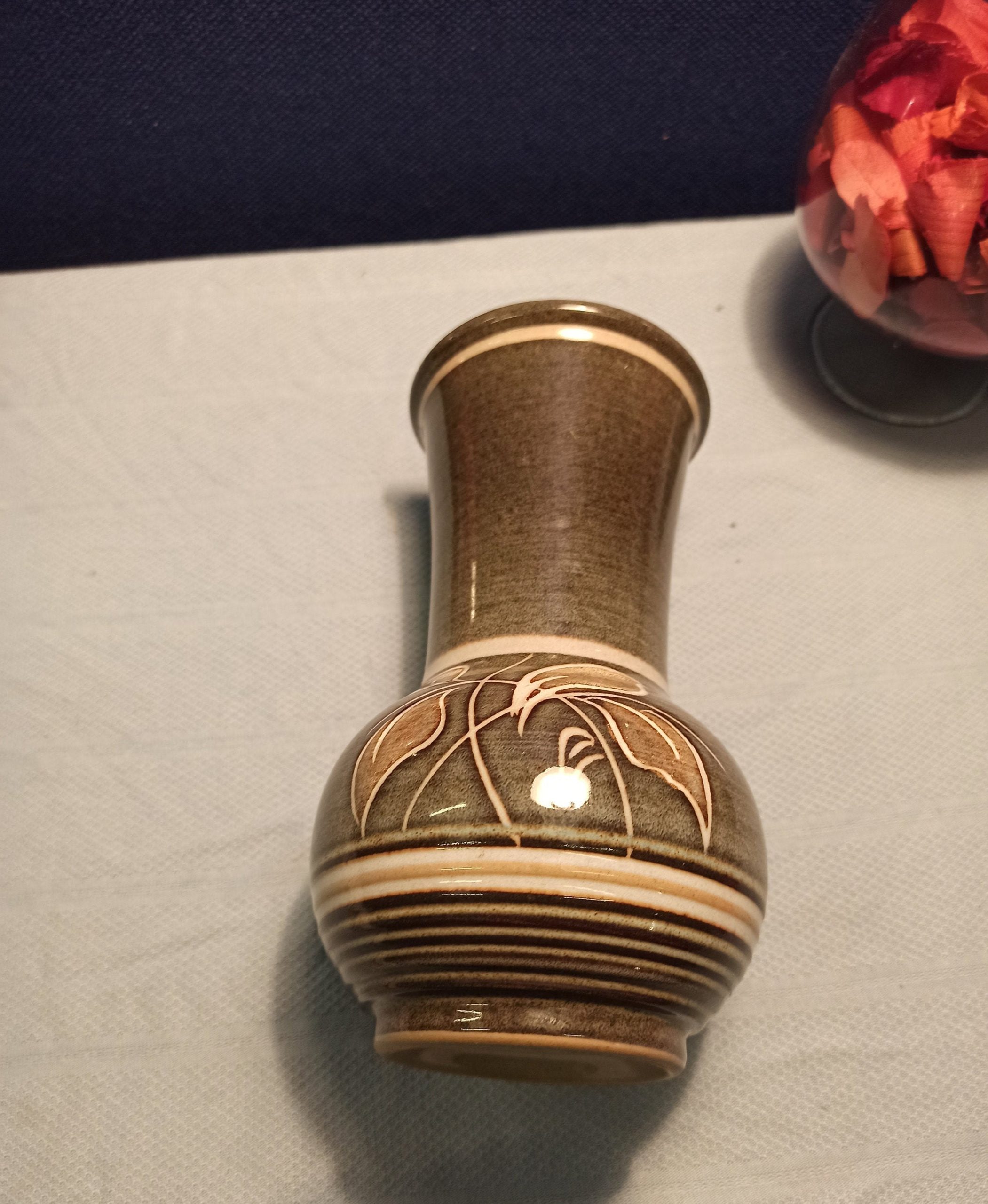 Brown Denby Vase - Excellent Condition - 17cm tall! - Image 3