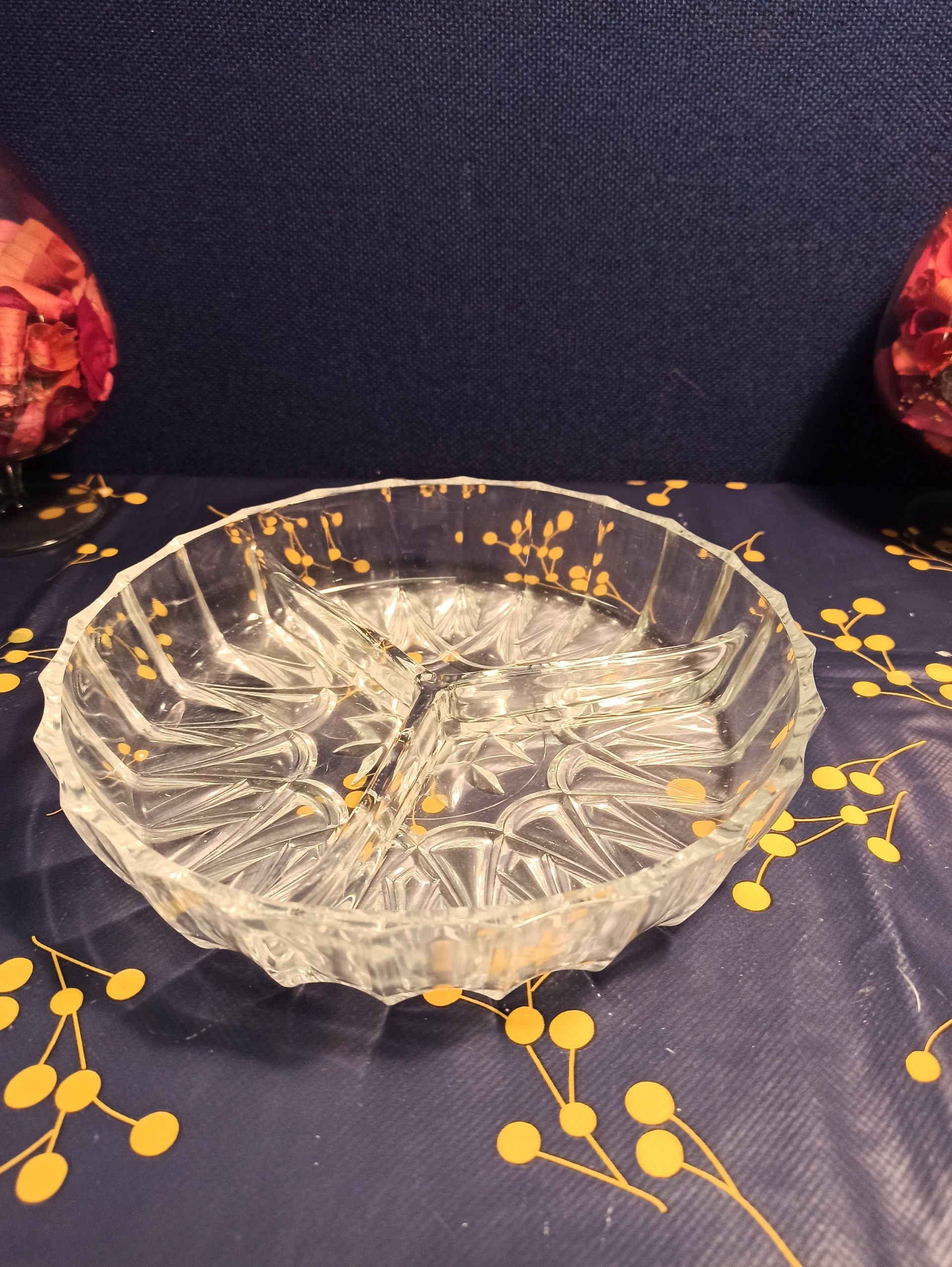 Glass 3 Divisions Relish Dish. Excellent Condition. - Image 2
