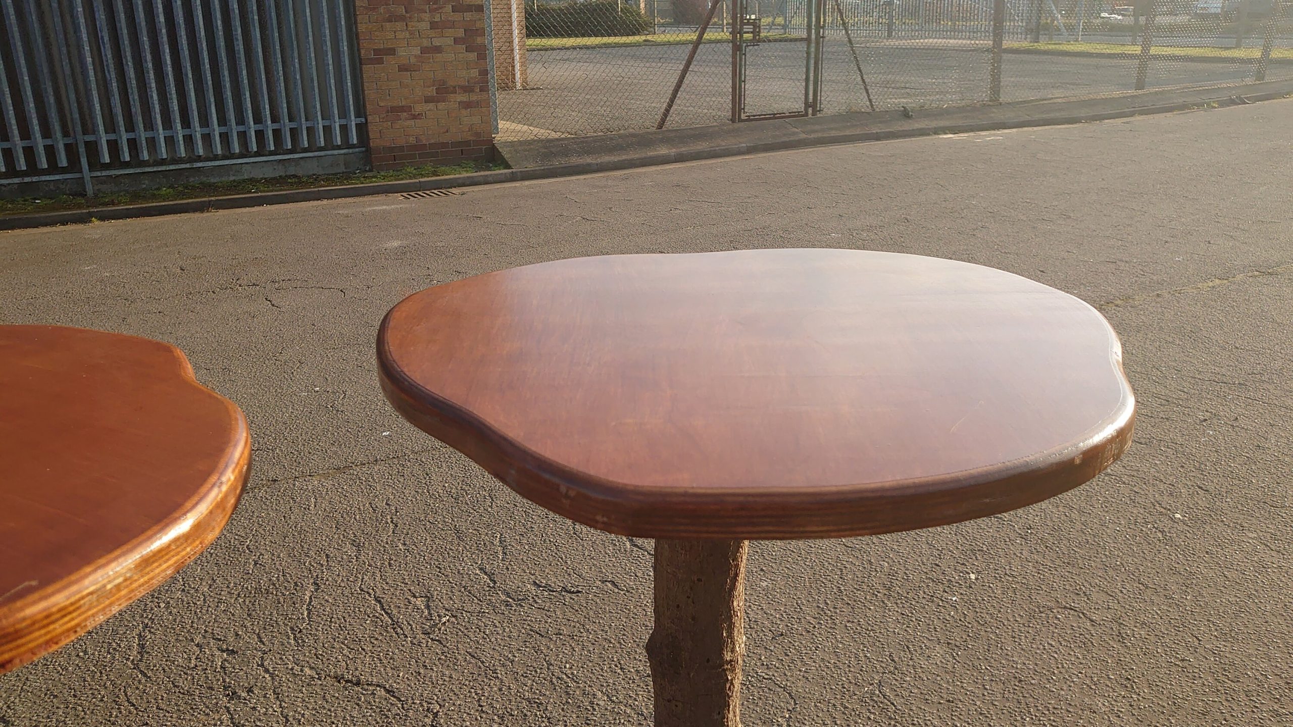 Two Handmade Wooden Bar Tables - 1.2m tall - Good to Very Good condition - Unique Find! - Image 6