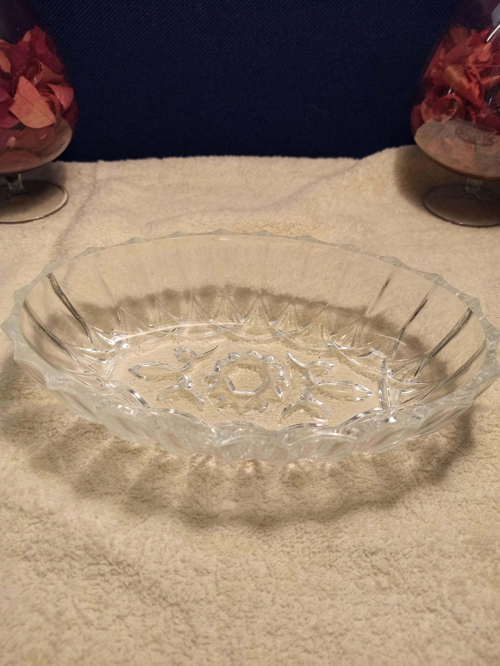 Nibbles Glass Serving Dish. Good Condition.