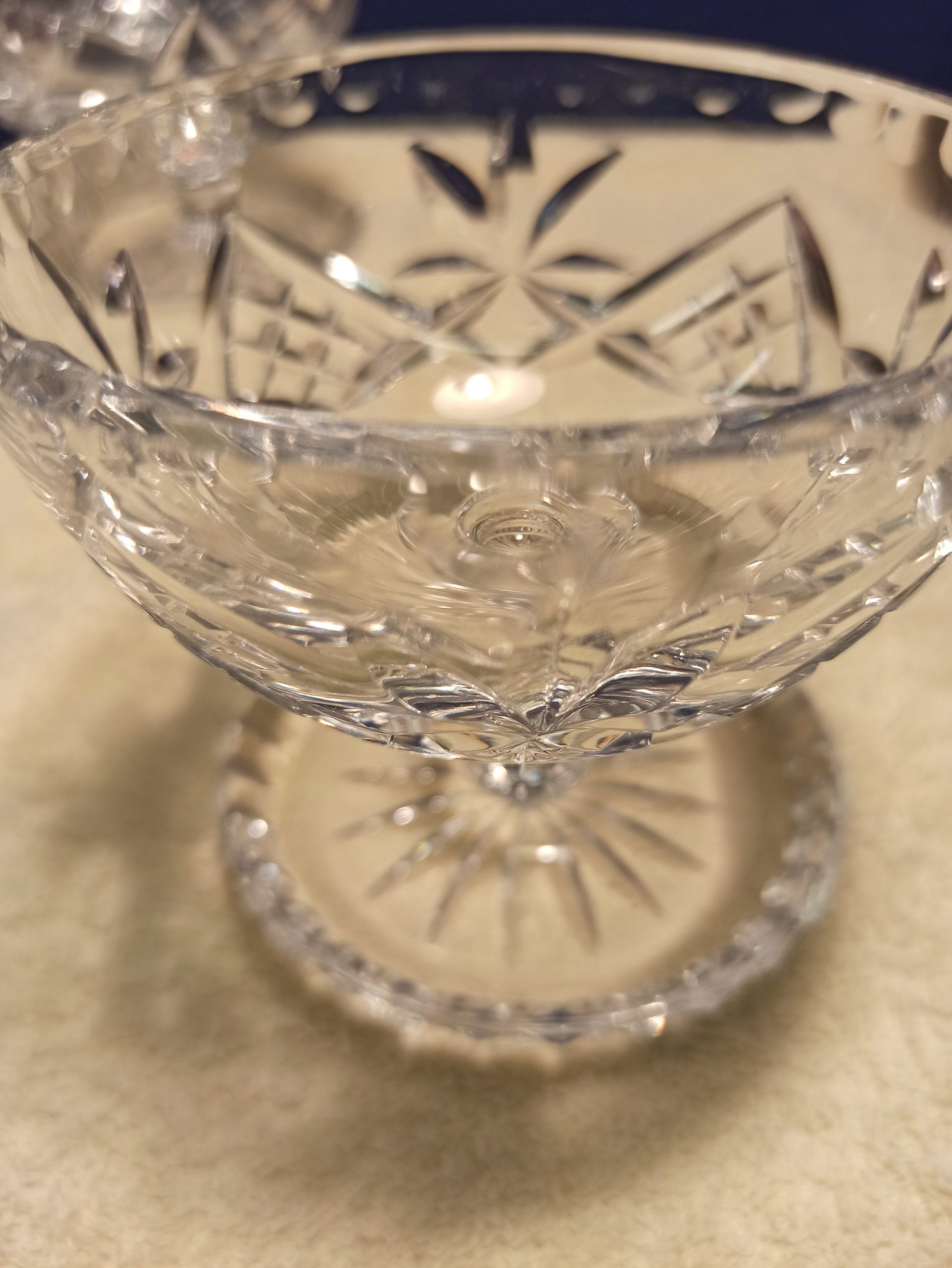 Pair of Lead Crystal Glass Dessert Dishes. - Image 7