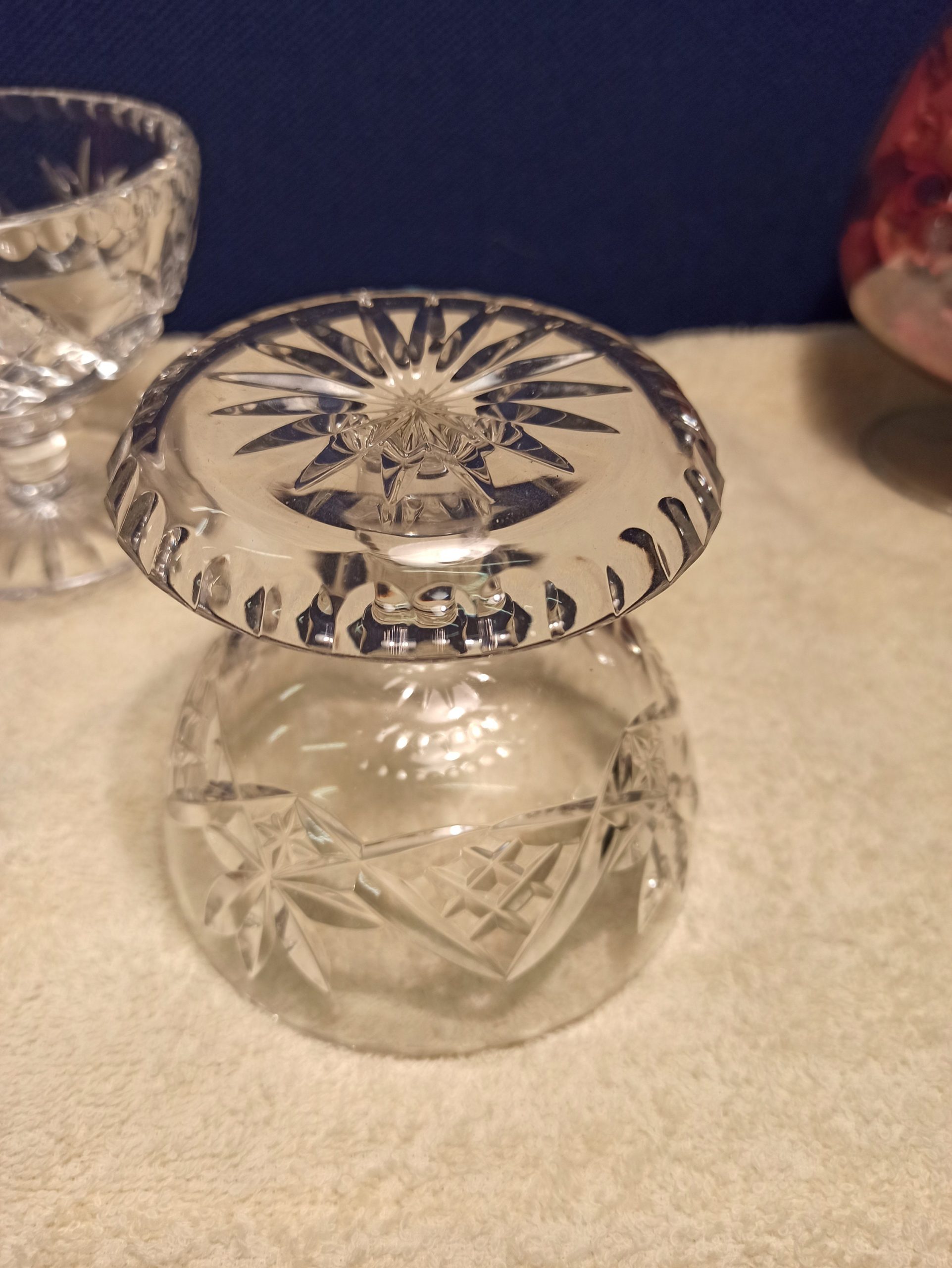 Pair of Lead Crystal Glass Dessert Dishes. - Image 9